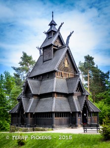 Stave Church Exterior at Norsk Folks Museum Oslo, Norway