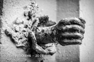 Norsk Folkemuseum -Wall mounted candle holder in the shape of a hand