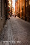 Gamla Stan, a typical street scene of the Old Town