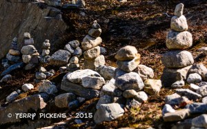 Stones along path at Flamsbana Station