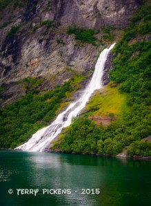 Geiranger Fjord waterfall