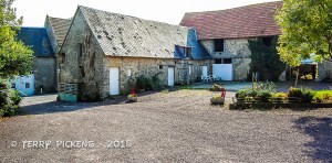 Our Bayeux B&B farm courtyard
