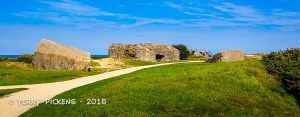 Pointe Du Hoc - destroyed concrete bunker