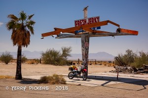 Old gas station cover that sold fresh jerky