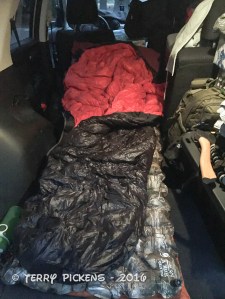 My sleeping area for the night